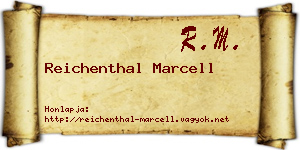 Reichenthal Marcell névjegykártya